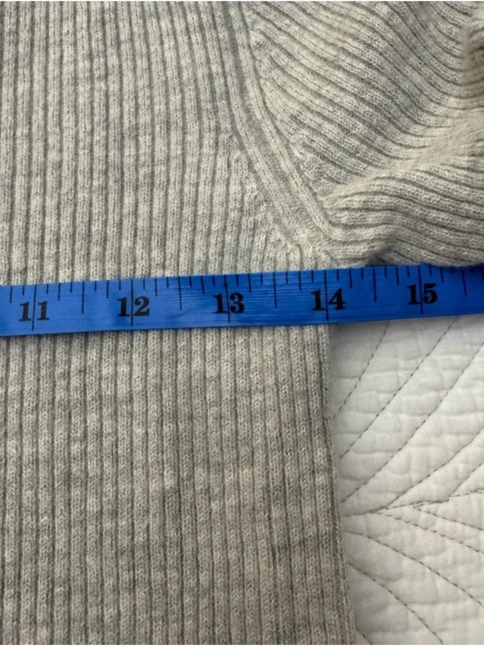 Babaton Aritzia Kitano Gray Ribbed Wool Blend Cross Back Sweater Size XS